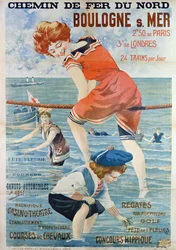 Plakat zur Werbung für den Badeort Boulogne sur Mer, 1905
